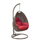 LeisureMod Beige Wicker Hanging Egg Swing Chair | Outdoor Porch Swings | Modishstore - 87