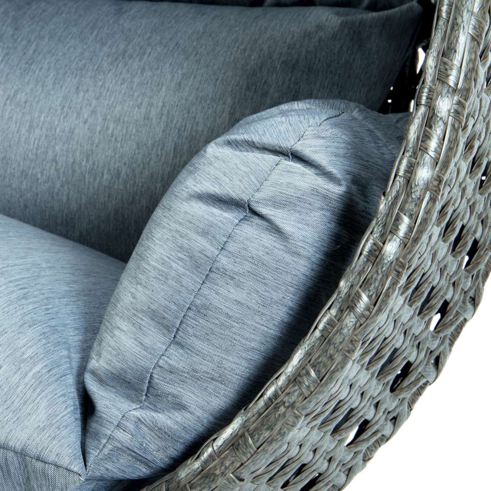 LeisureMod Wicker Hanging Double Egg Swing Chair  - ESCU57CBU | Outdoor Porch Swings | Modishstore - 8