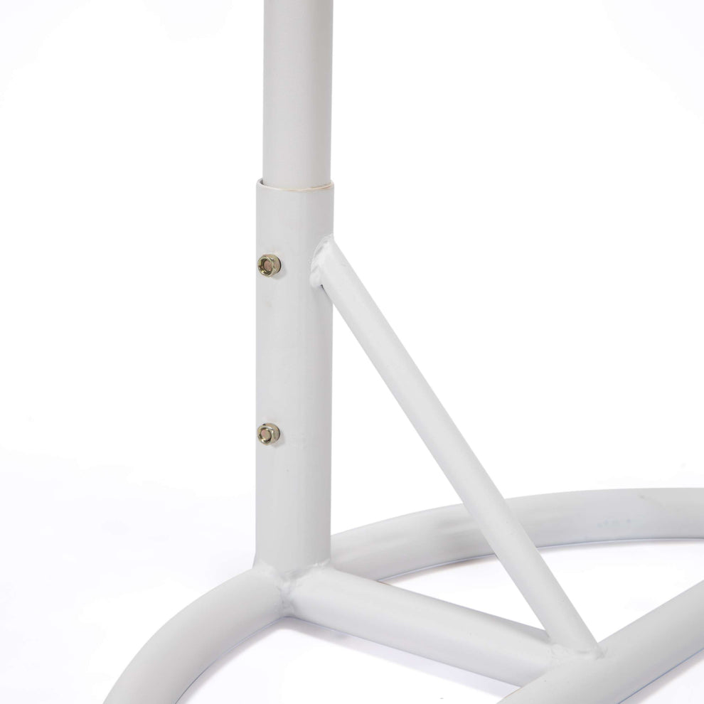 LeisureMod White Wicker Hanging Egg Swing Chair | Outdoor Porch Swings | Modishstore - 32