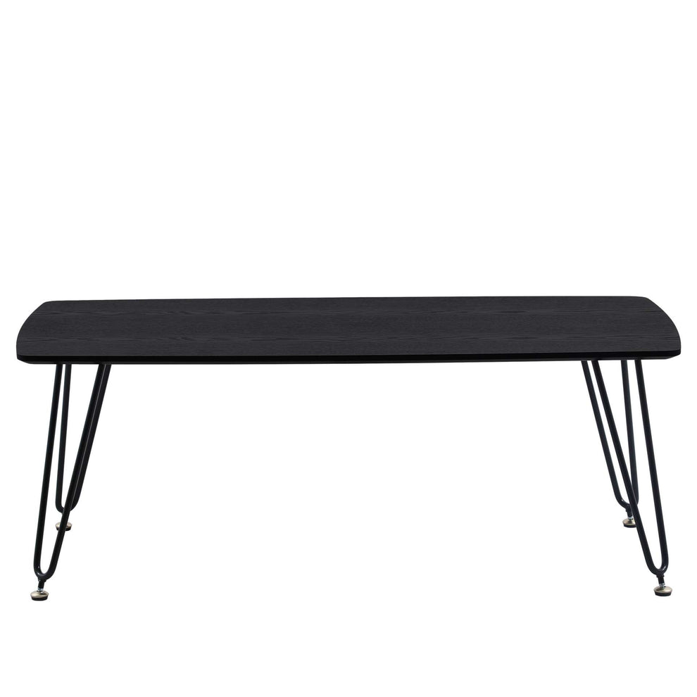 LeisureMod Elmwood Modern Wood Top Coffee Table With Iron Base | Coffee Tables | Modishstore - 2