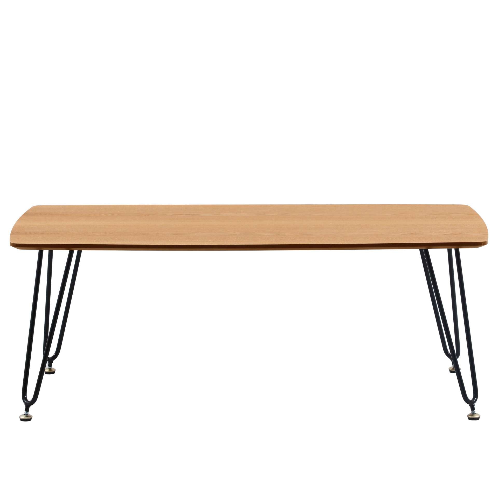 LeisureMod Elmwood Modern Wood Top Coffee Table With Iron Base | Coffee Tables | Modishstore - 12