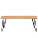 LeisureMod Elmwood Modern Wood Top Coffee Table With Iron Base | Coffee Tables | Modishstore - 12