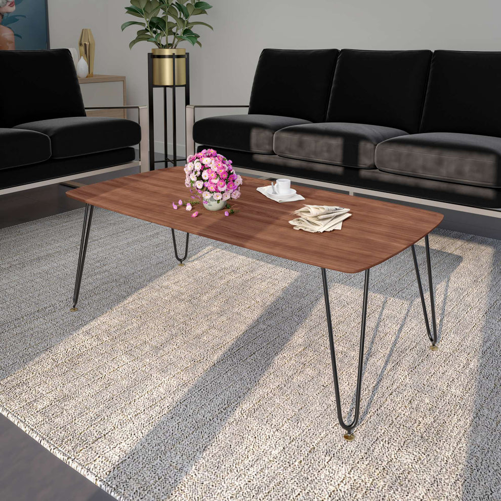 LeisureMod Elmwood Modern Wood Top Coffee Table With Iron Base | Coffee Tables | Modishstore - 31