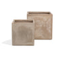 Distressed Smooth: Square Urbano, Set/ 2 (ADDITIONAL FREIGHT REQUIRED) By Gold Leaf | Planters, Troughs & Cachepots | Modishstore - 3