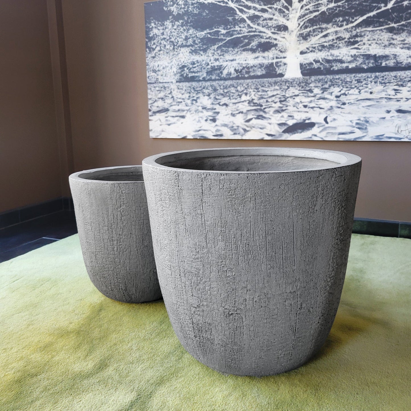 Distressed Texture: Sugi Grey, LG By Gold Leaf | Planters, Troughs & Cachepots | Modishstore - 1