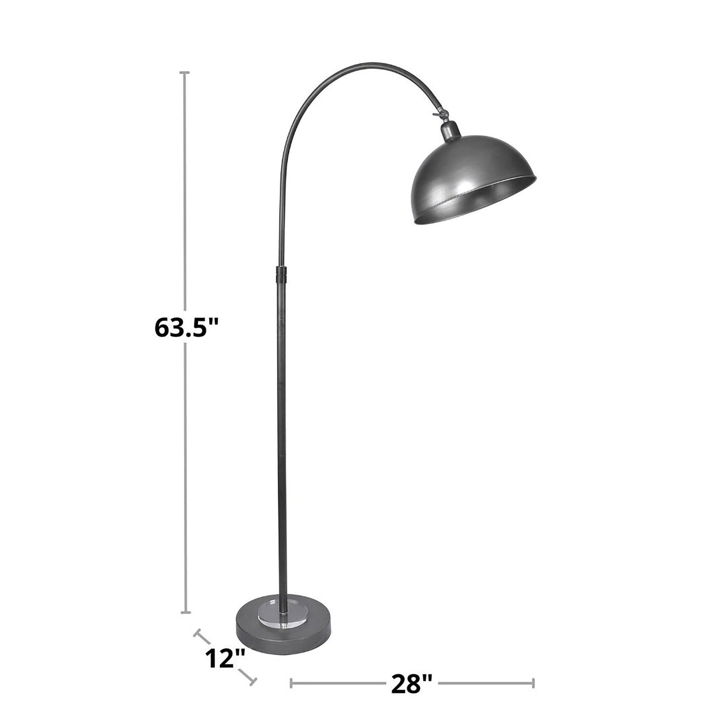 Emery Reader 64" Metal Floor Lamp By LumiSource - GFI64-EMRYRDR AU | Floor Lamps | Modishstore - 7