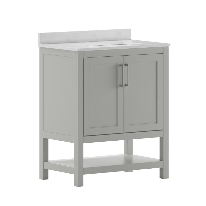 Vega 30 Inch Bathroom Vanity with Sink Combo By Flash Furniture | Bathroom Accessories | Modishstore - 19