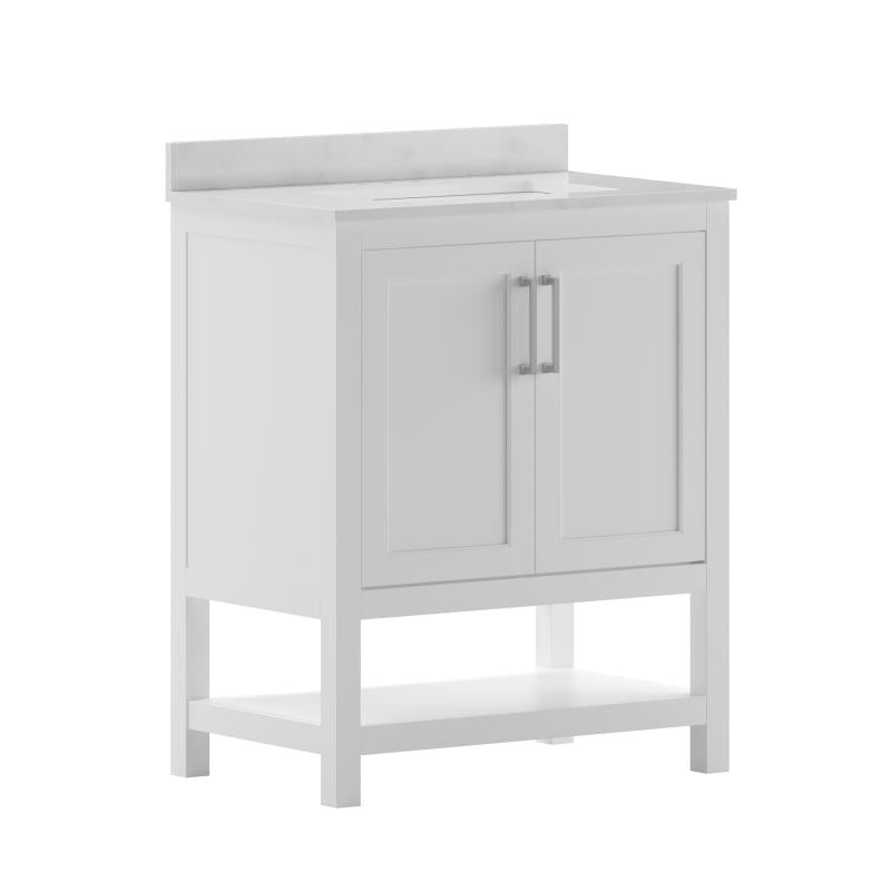 Vega 30 Inch Bathroom Vanity with Sink Combo By Flash Furniture | Bathroom Accessories | Modishstore - 8