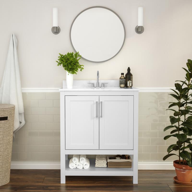 Vega 30 Inch Bathroom Vanity with Sink Combo By Flash Furniture | Bathroom Accessories | Modishstore - 1