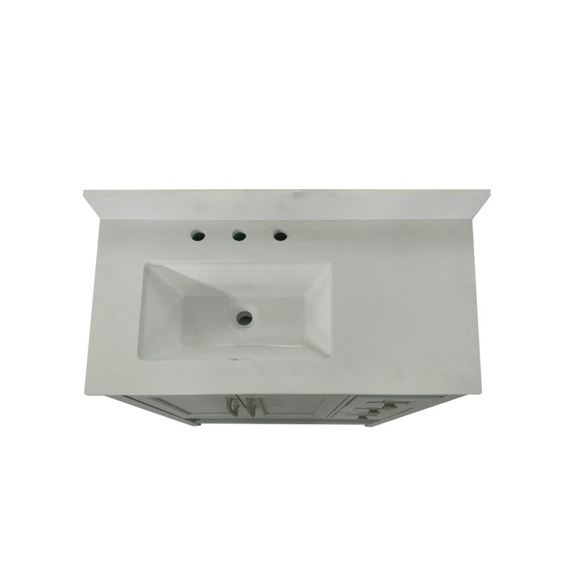 Vega 36 Inch Bathroom Vanity with Sink Open Shelf and 3 Drawers By Flash Furniture | Bathroom Accessories | Modishstore - 15