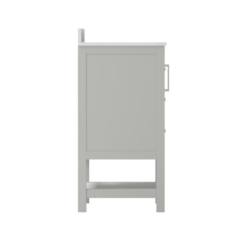 Vega 36 Inch Bathroom Vanity with Sink Open Shelf and 3 Drawers By Flash Furniture | Bathroom Accessories | Modishstore - 13