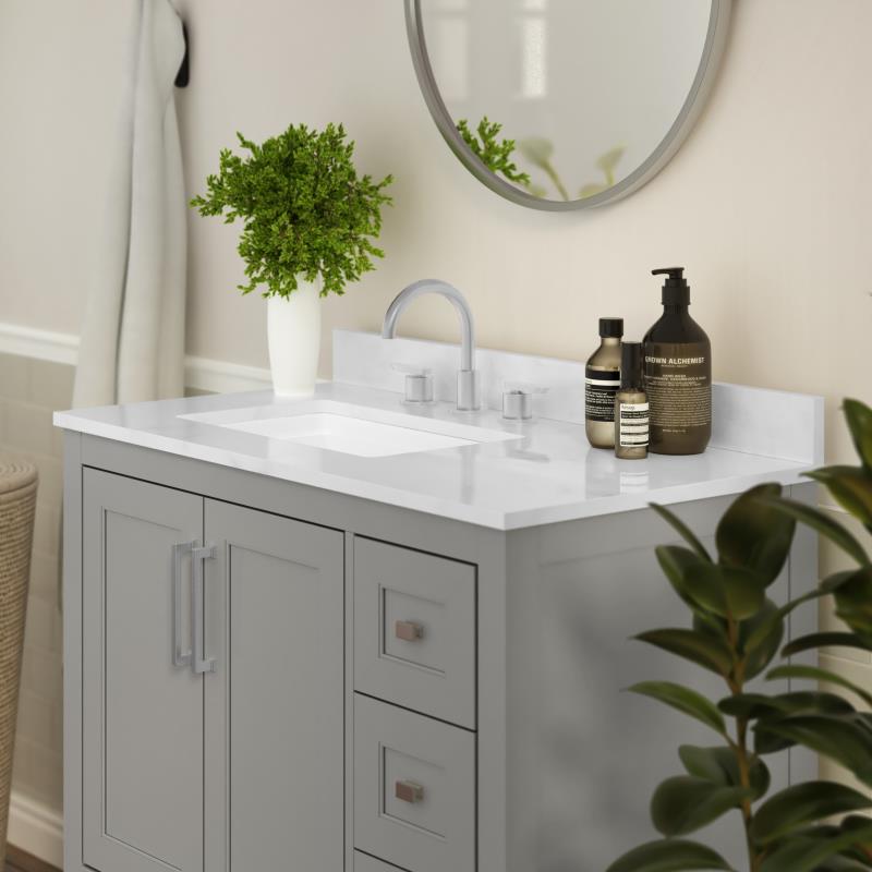 Vega 36 Inch Bathroom Vanity with Sink Open Shelf and 3 Drawers By Flash Furniture | Bathroom Accessories | Modishstore - 19