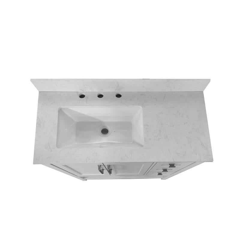 Vega 36 Inch Bathroom Vanity with Sink Open Shelf and 3 Drawers By Flash Furniture | Bathroom Accessories | Modishstore - 5