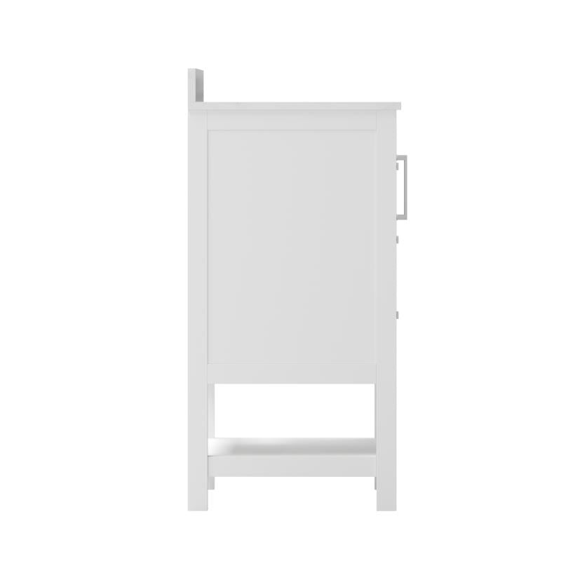 Vega 36 Inch Bathroom Vanity with Sink Open Shelf and 3 Drawers By Flash Furniture | Bathroom Accessories | Modishstore - 3