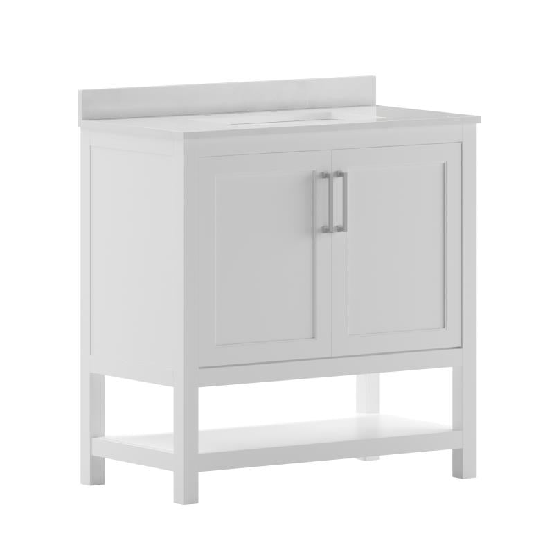 Vega 36 Inch Bathroom Vanity with Sink Combo By Flash Furniture | Bathroom Accessories | Modishstore - 8