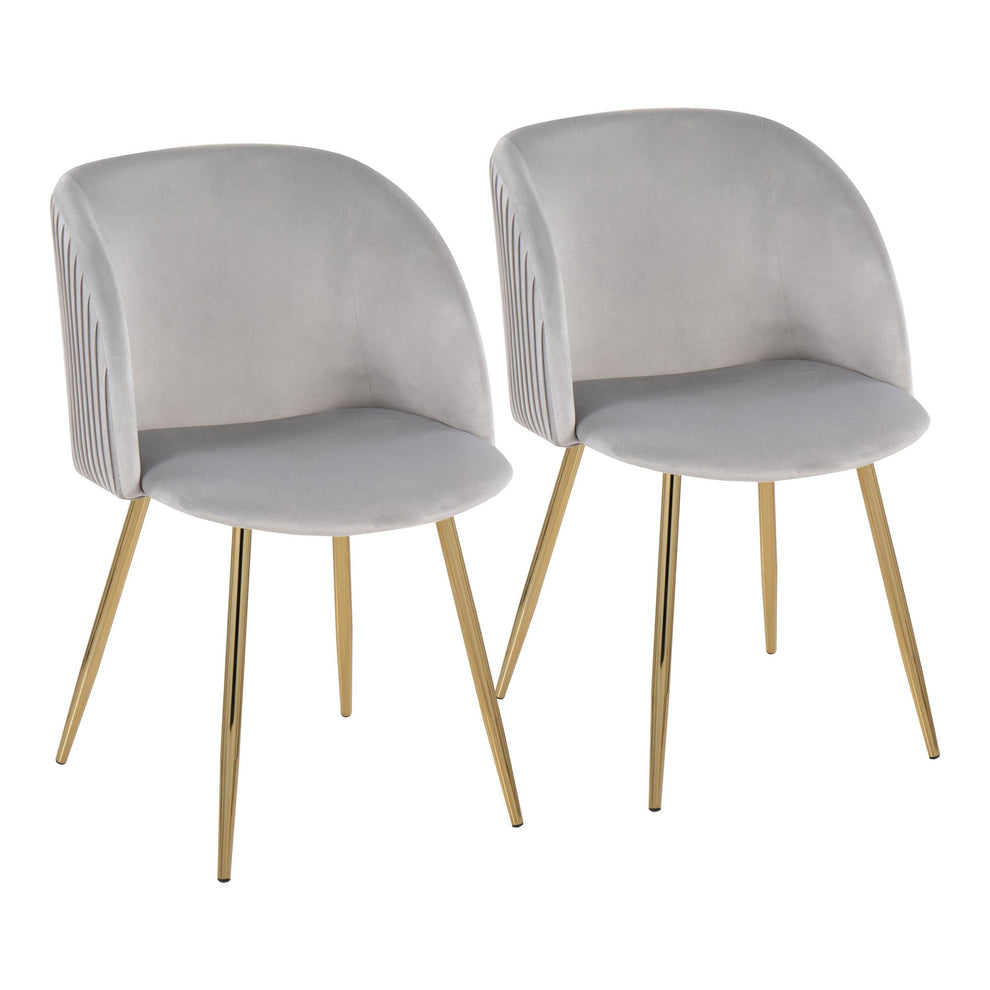 Fran Pleated Chair - Set of 2 Black By LumiSource | Dining Chairs | Modishstore - 8