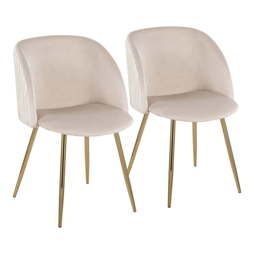 Fran Pleated Chair - Set of 2 Black By LumiSource | Dining Chairs | Modishstore - 14