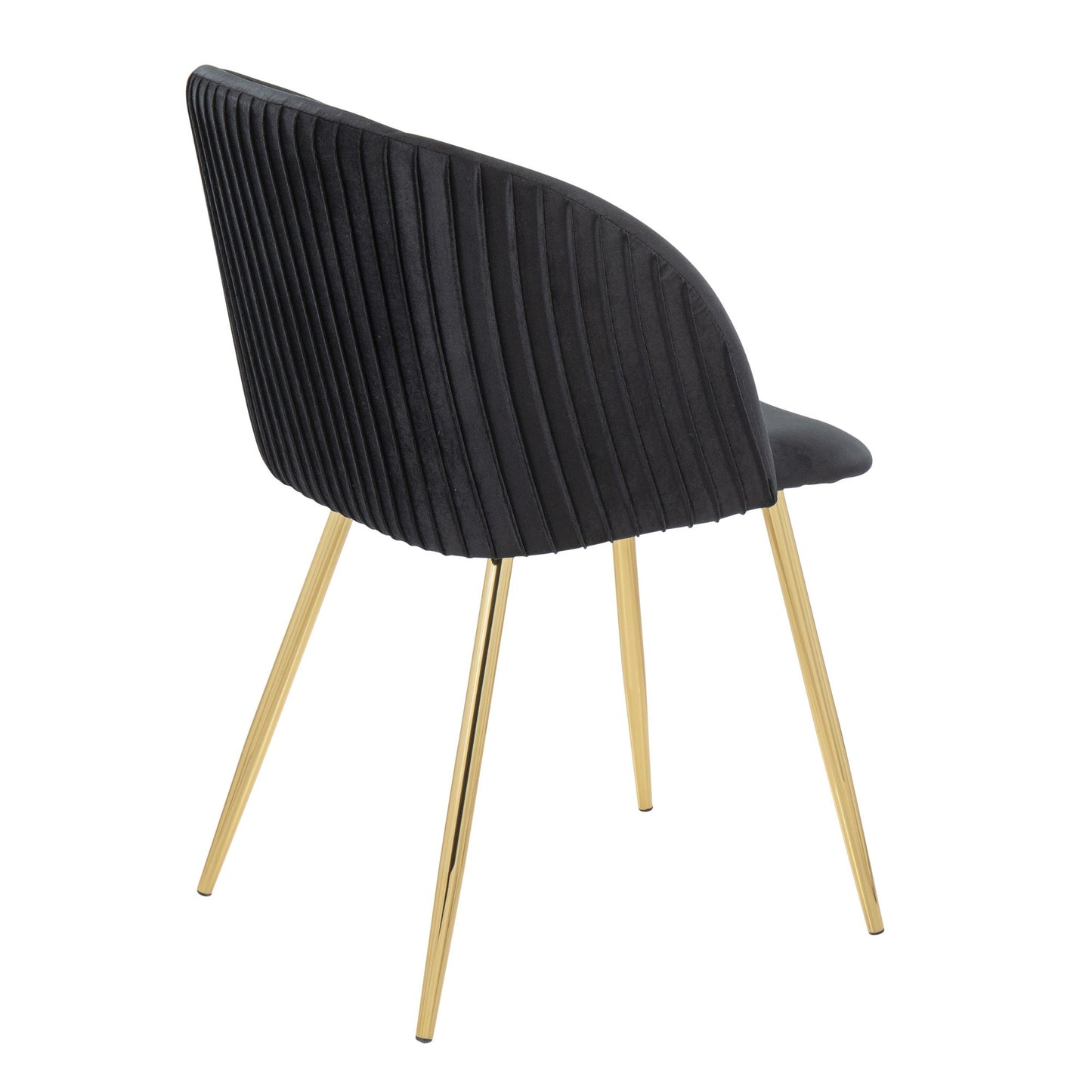 Fran Pleated Chair - Set of 2 Black By LumiSource | Dining Chairs | Modishstore - 4