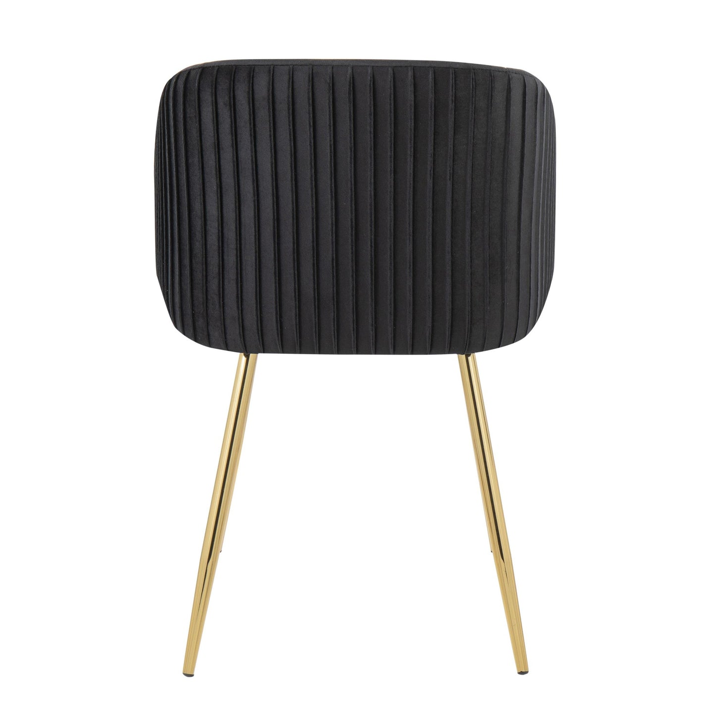 Fran Pleated Chair - Set of 2 Black By LumiSource | Dining Chairs | Modishstore - 6