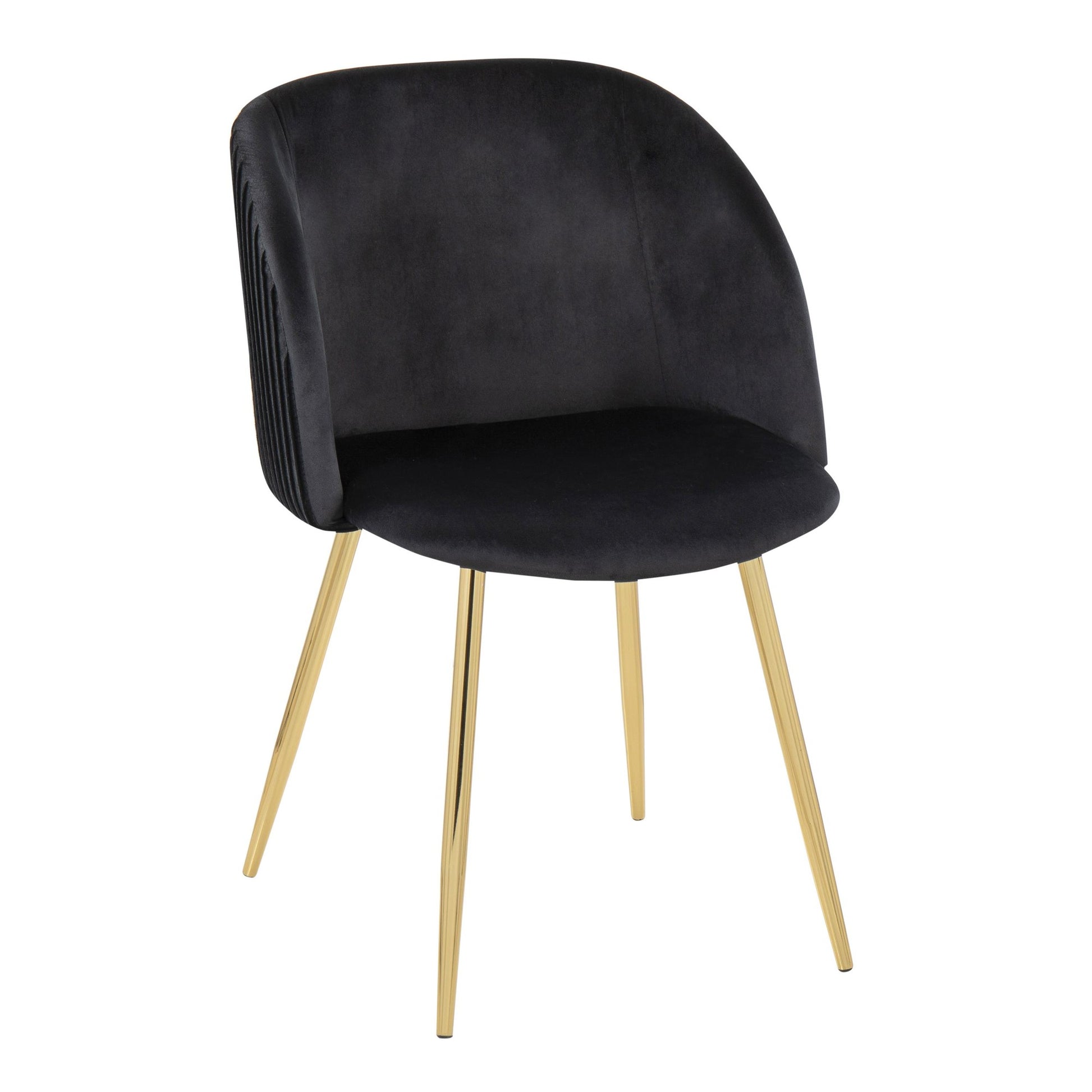 Fran Pleated Chair - Set of 2 Black By LumiSource | Dining Chairs | Modishstore - 3