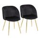 Fran Pleated Chair - Set of 2 Black By LumiSource | Dining Chairs | Modishstore - 2