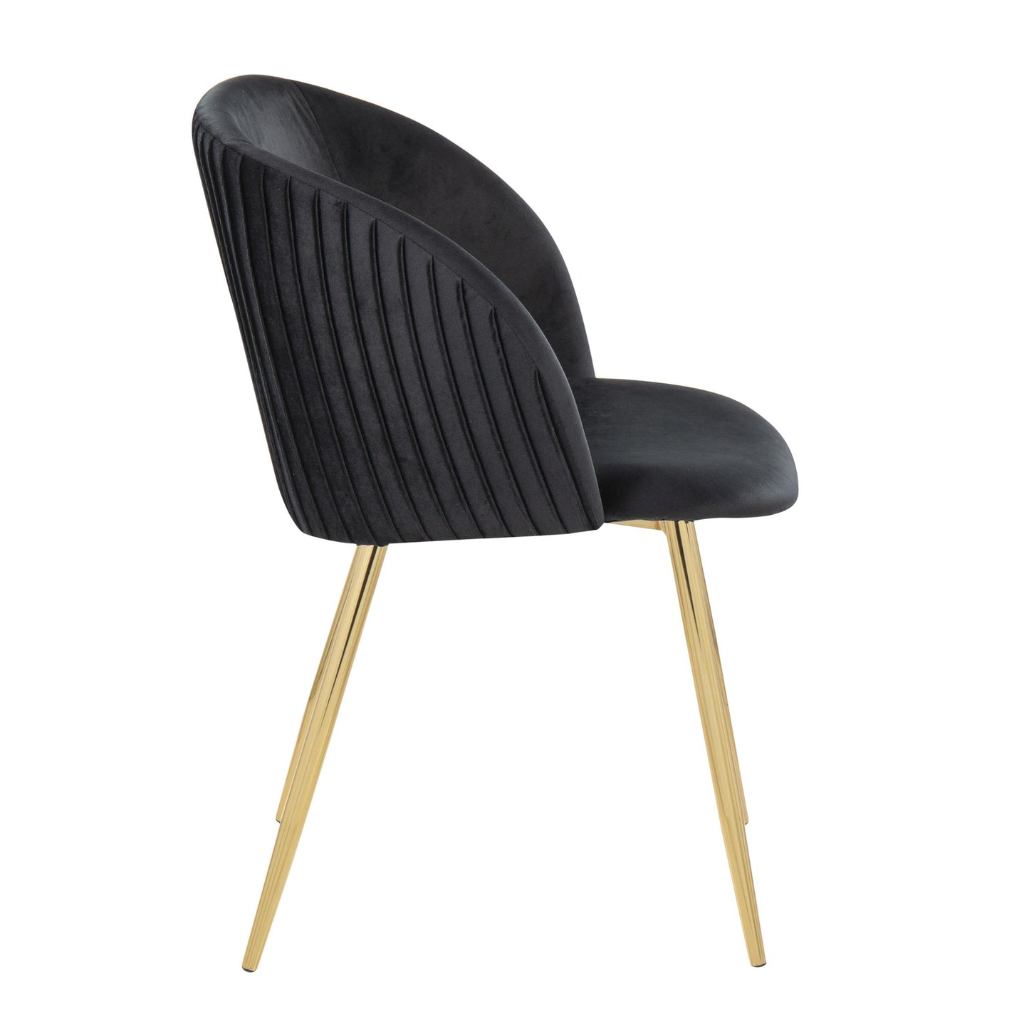 Fran Pleated Chair - Set of 2 Black By LumiSource | Dining Chairs | Modishstore - 5