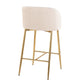 Fran Pleated Waves Fixed-Height Counter Stool - Set of 2 By LumiSource - B26-FRANPLTWVV AUGN2 | Counter Stools | Modishstore - 16