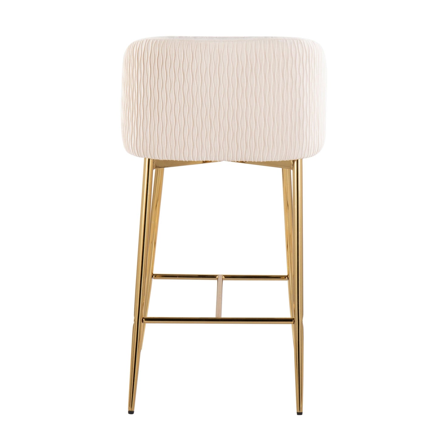 Fran Pleated Waves Fixed-Height Counter Stool - Set of 2 By LumiSource - B26-FRANPLTWVV AUGN2 | Counter Stools | Modishstore - 18