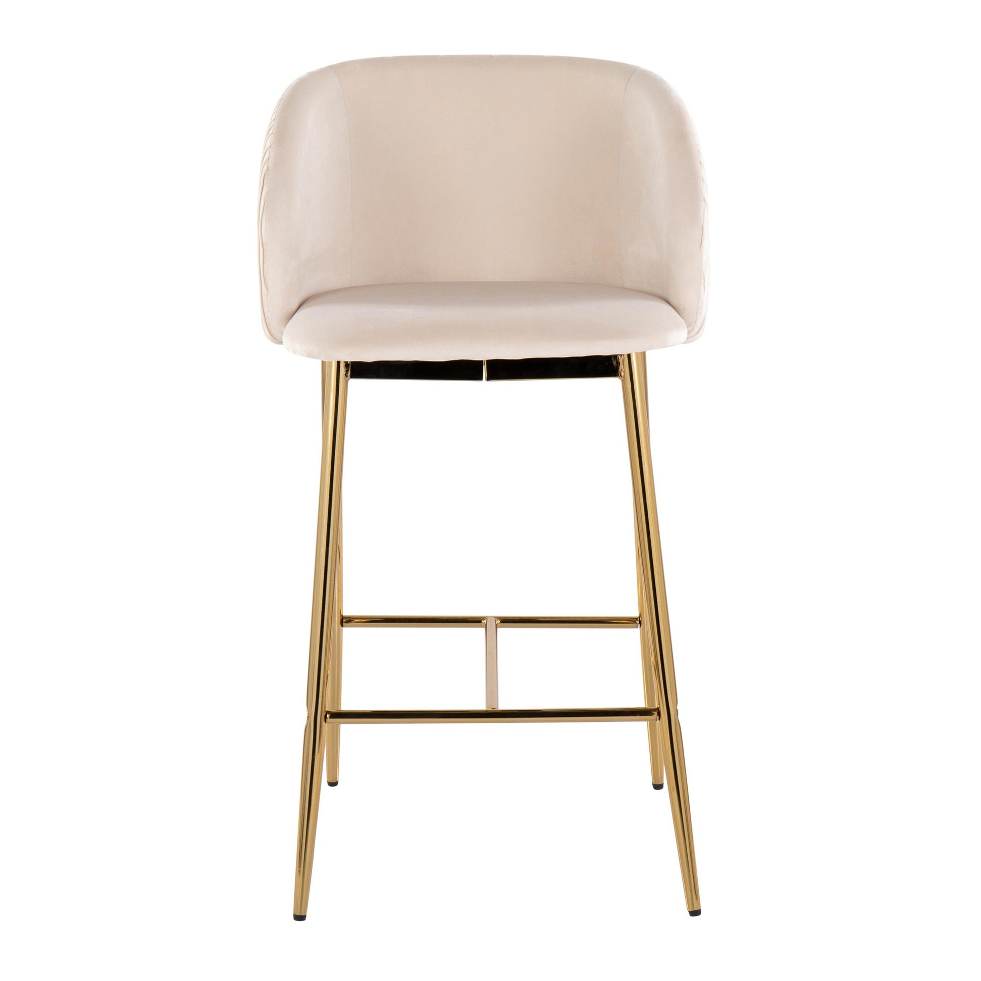 Fran Pleated Waves Fixed-Height Counter Stool - Set of 2 By LumiSource - B26-FRANPLTWVV AUGN2 | Counter Stools | Modishstore - 17