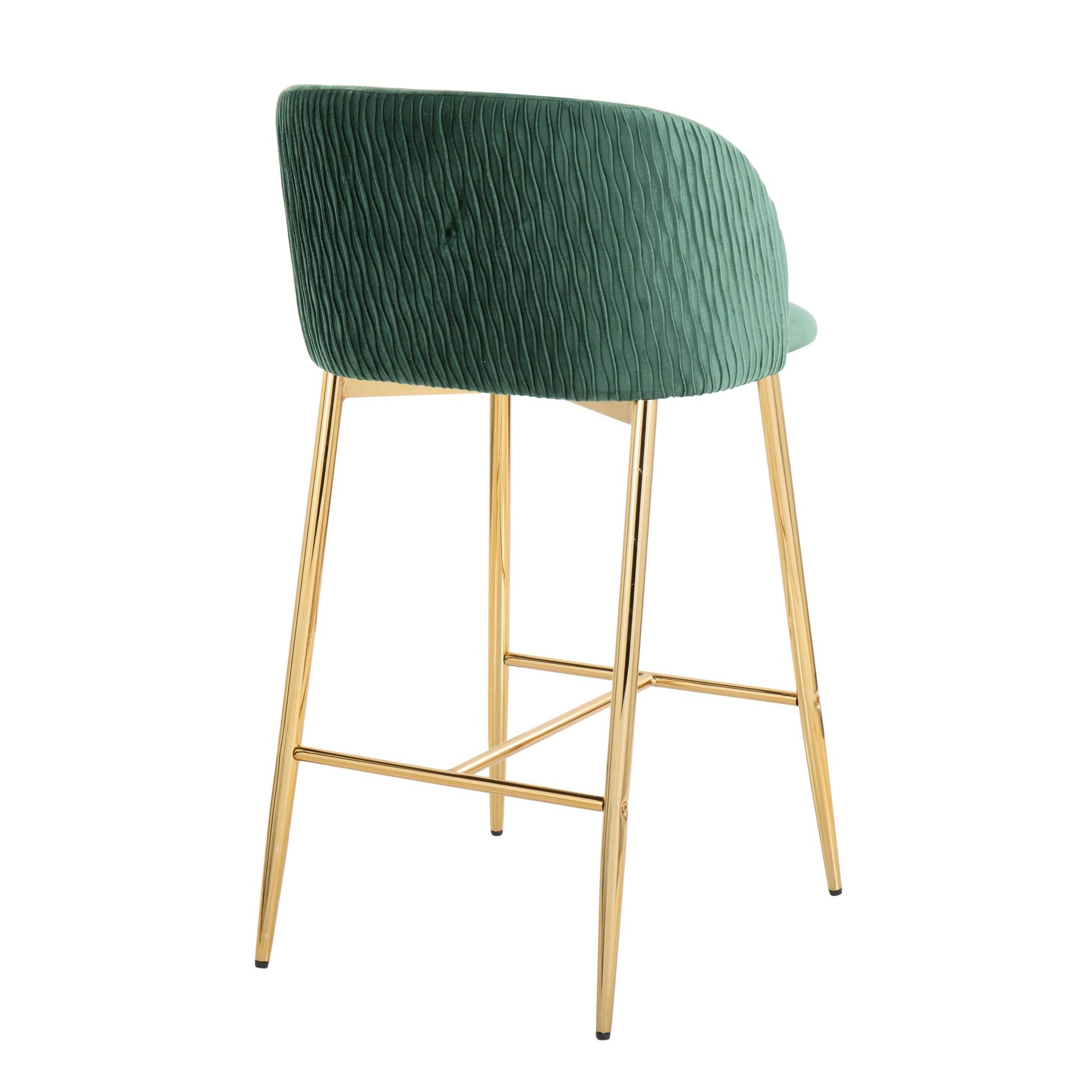Fran Pleated Waves Fixed-Height Counter Stool - Set of 2 By LumiSource - B26-FRANPLTWVV AUGN2 | Counter Stools | Modishstore - 4