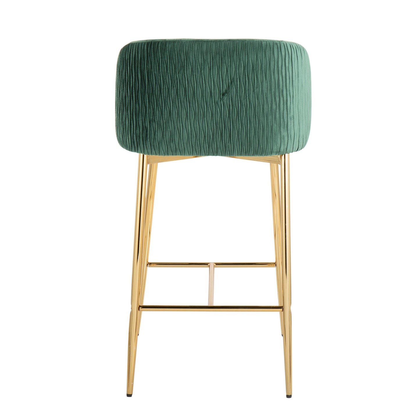 Fran Pleated Waves Fixed-Height Counter Stool - Set of 2 By LumiSource - B26-FRANPLTWVV AUGN2 | Counter Stools | Modishstore - 6
