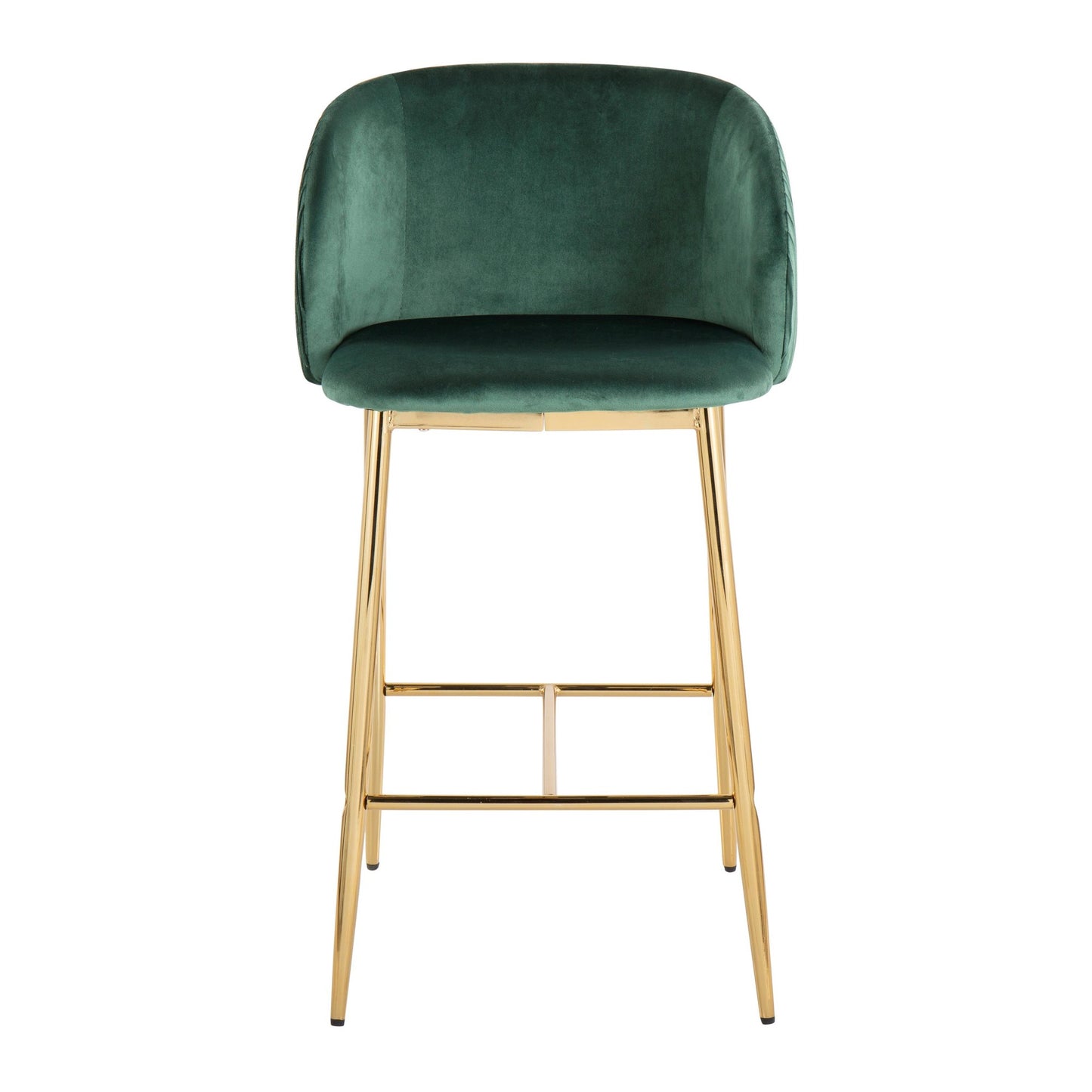Fran Pleated Waves Fixed-Height Counter Stool - Set of 2 By LumiSource - B26-FRANPLTWVV AUGN2 | Counter Stools | Modishstore - 5