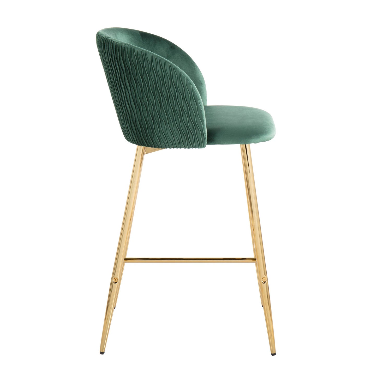 Fran Pleated Waves Fixed-Height Counter Stool - Set of 2 By LumiSource - B26-FRANPLTWVV AUGN2 | Counter Stools | Modishstore - 3
