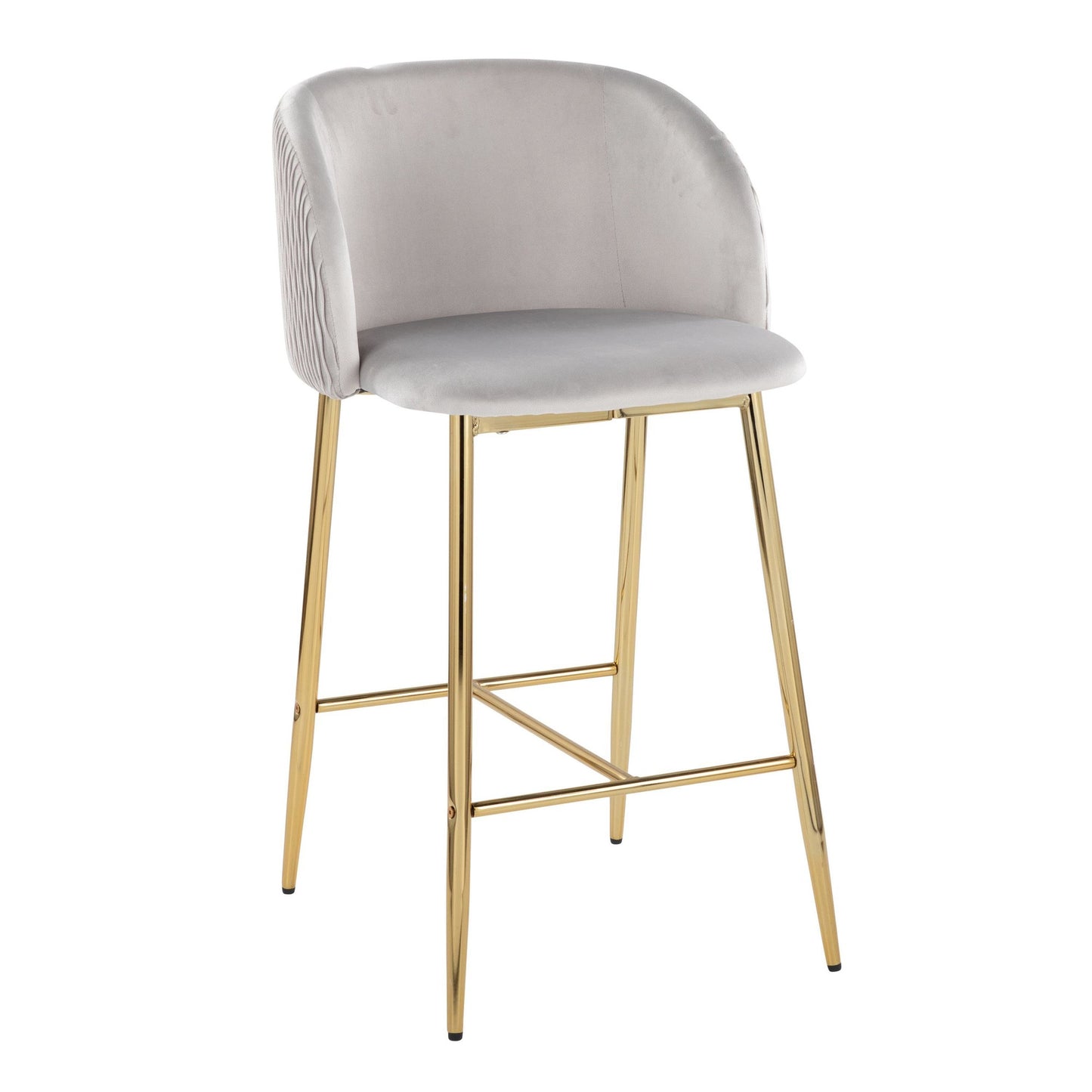 Fran Pleated Waves Fixed-Height Counter Stool - Set of 2 By LumiSource - B26-FRANPLTWVV AUGN2 | Counter Stools | Modishstore - 8