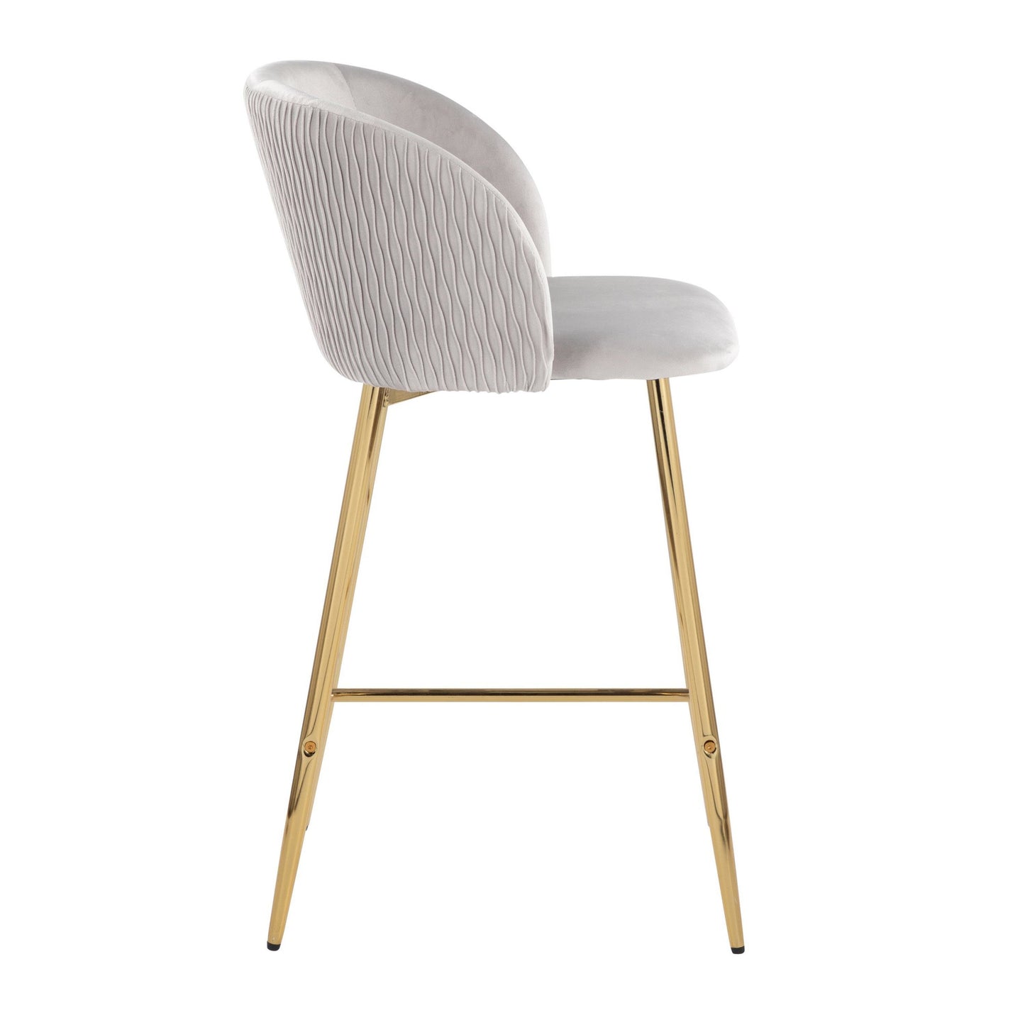 Fran Pleated Waves Fixed-Height Counter Stool - Set of 2 By LumiSource - B26-FRANPLTWVV AUGN2 | Counter Stools | Modishstore - 9