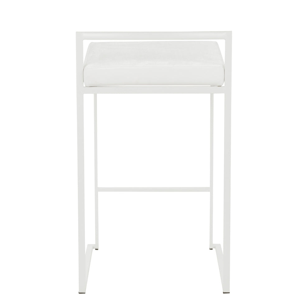 Fuji Stacker Counter Stool - Set of 2 By LumiSource - B26-FUJI W+VW2 | Counter Stools | Modishstore - 7