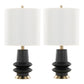 Lloyd 26" Polyresin Table Lamp  - Set of 2 By LumiSource - GPT26-LLOYD BKW2 | Table Lamps | Modishstore - 3