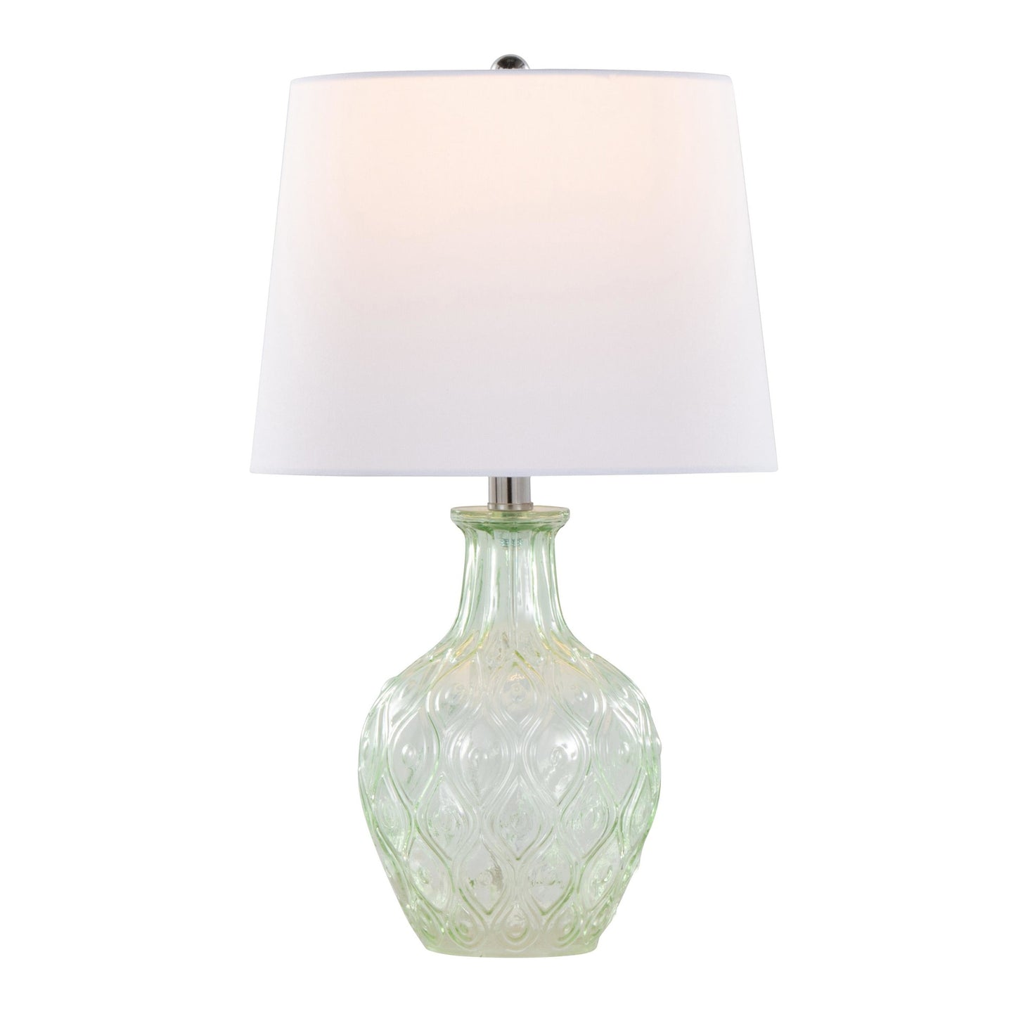 Gloria Round 20" Glass Accent Lamp - Set of 2 By LumiSource - GTG21-GLORIARN CRCHRW2 | Table Lamps | Modishstore - 15