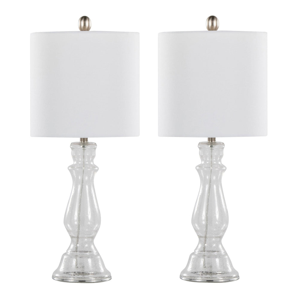 Bishop 24" Glass Table Lamp - Set of 2 By LumiSource - GTG25-BISHOP CLBNIW2 | Table Lamps | Modishstore - 3
