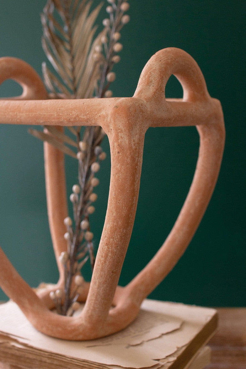 Set Of Two Clay Fruit Basket Sculptures By Kalalou | Sculptures | Modishstore - 3