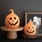 Set Of Two  Terracotta Clay Jack-O-Lanterns By Kalalou