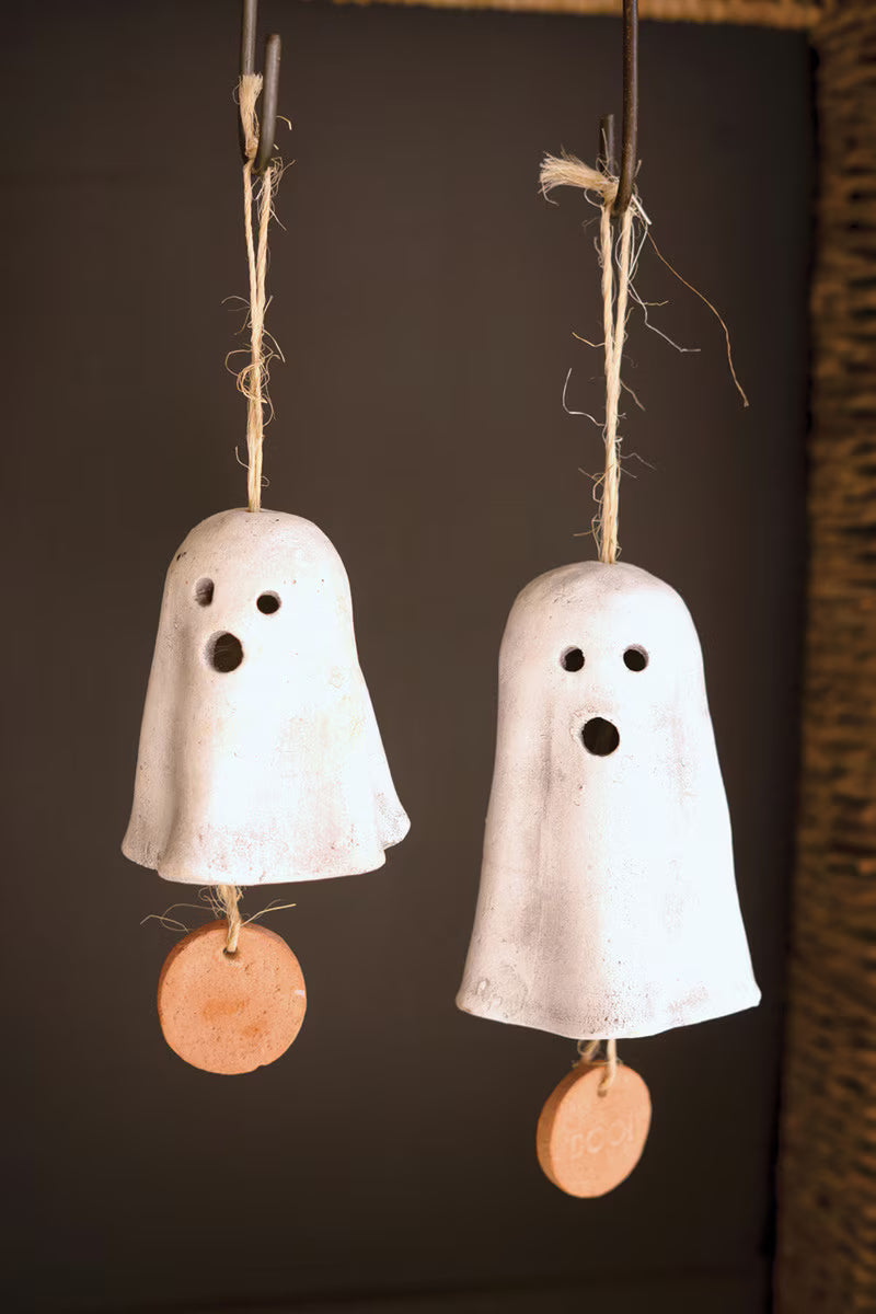 Set Of Two Hanging Ghost Chimes (Min 2) By Kalalou