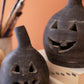 Set Of Two Small Clay Jack-O-Lanterns - Black By Kalalou