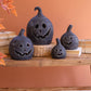 Set Of Two Small Clay Jack-O-Lanterns - Black By Kalalou