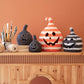 Set Of Two Small Clay Jack-O-Lanterns - Black By Kalalou
