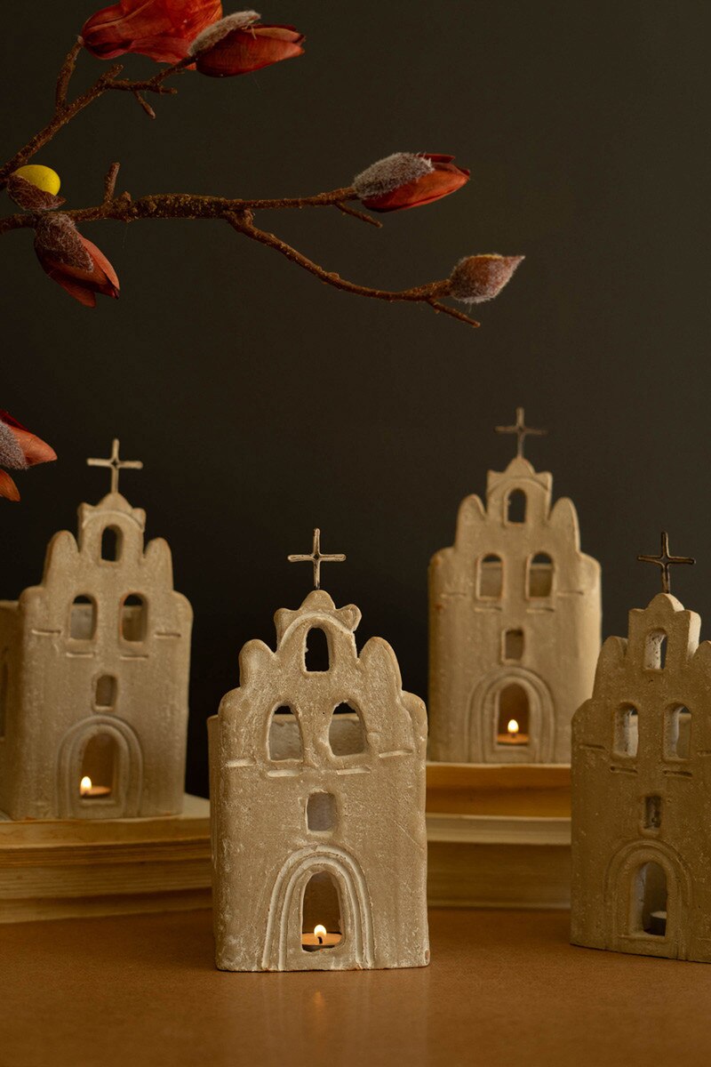 Clay San Antonio Mission Luminary By Kalalou