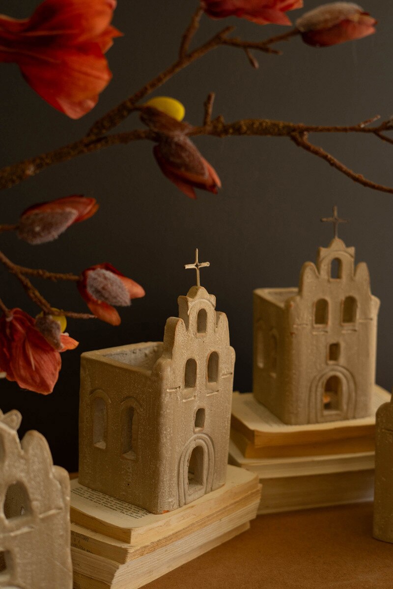 Clay San Antonio Mission Luminary By Kalalou