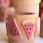 Short Clay Watermelon Vase By Kalalou
