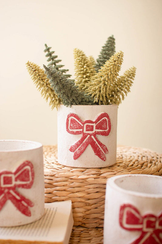 Clay Container - Bow By Kalalou