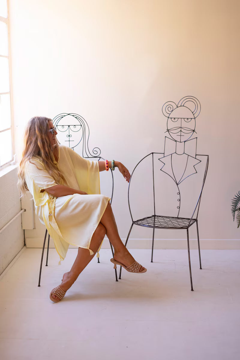 Set Of Two Iron Man And Woman Chairs By Kalalou